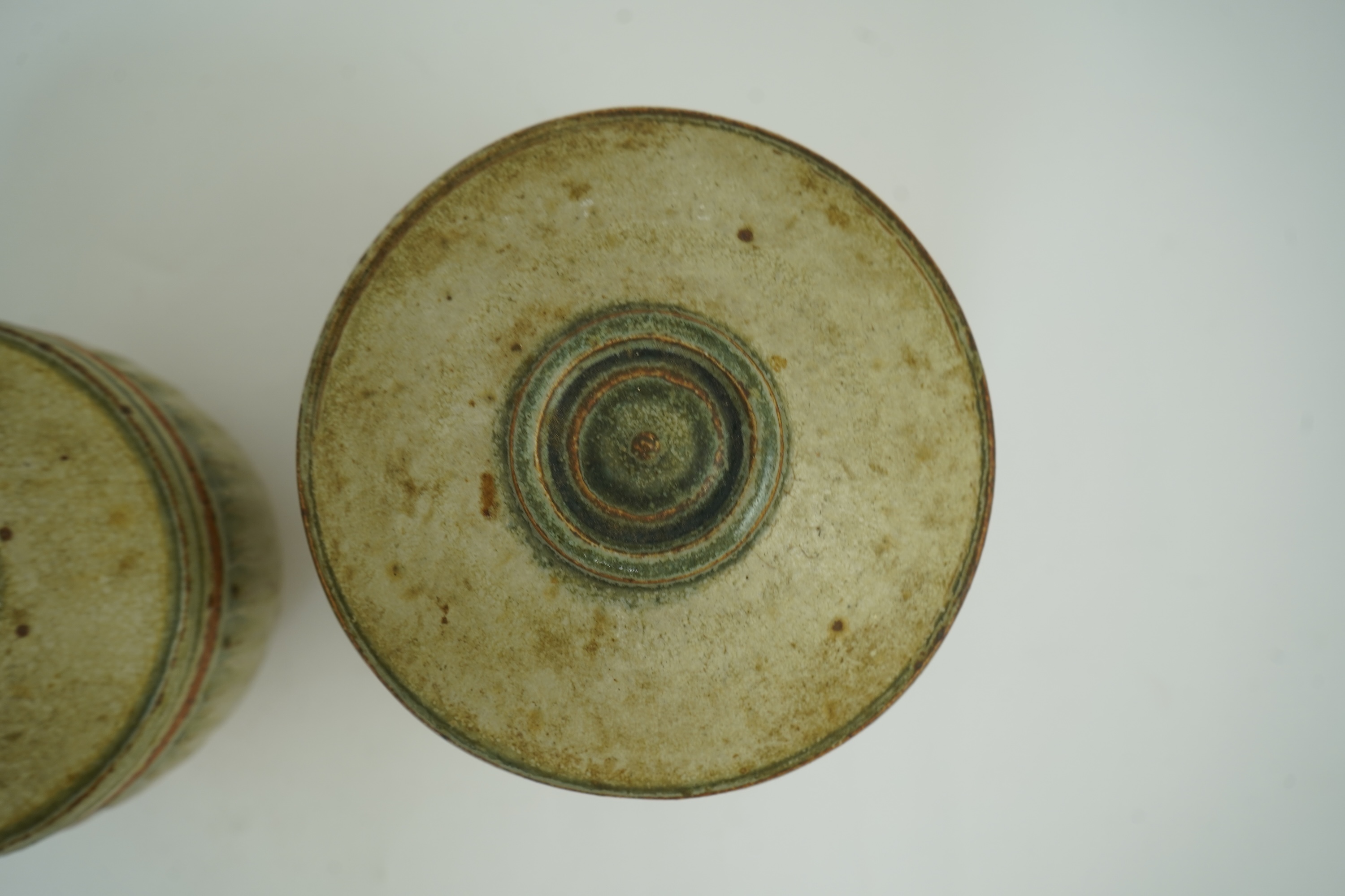 Richard Batterham (1936-2021): A graduated pair of lidded stoneware jars or caddies